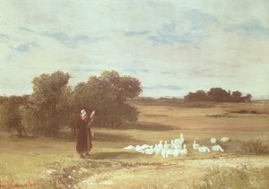 Ragazza con oche da Gustave Courbet